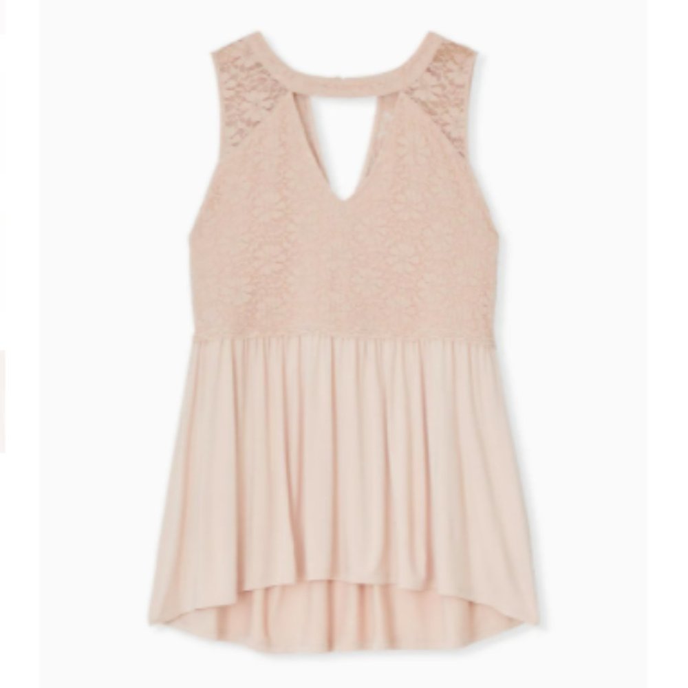 *NWT* TORRID SUPER SOFT & LACE PALE PINK BABYDOLL